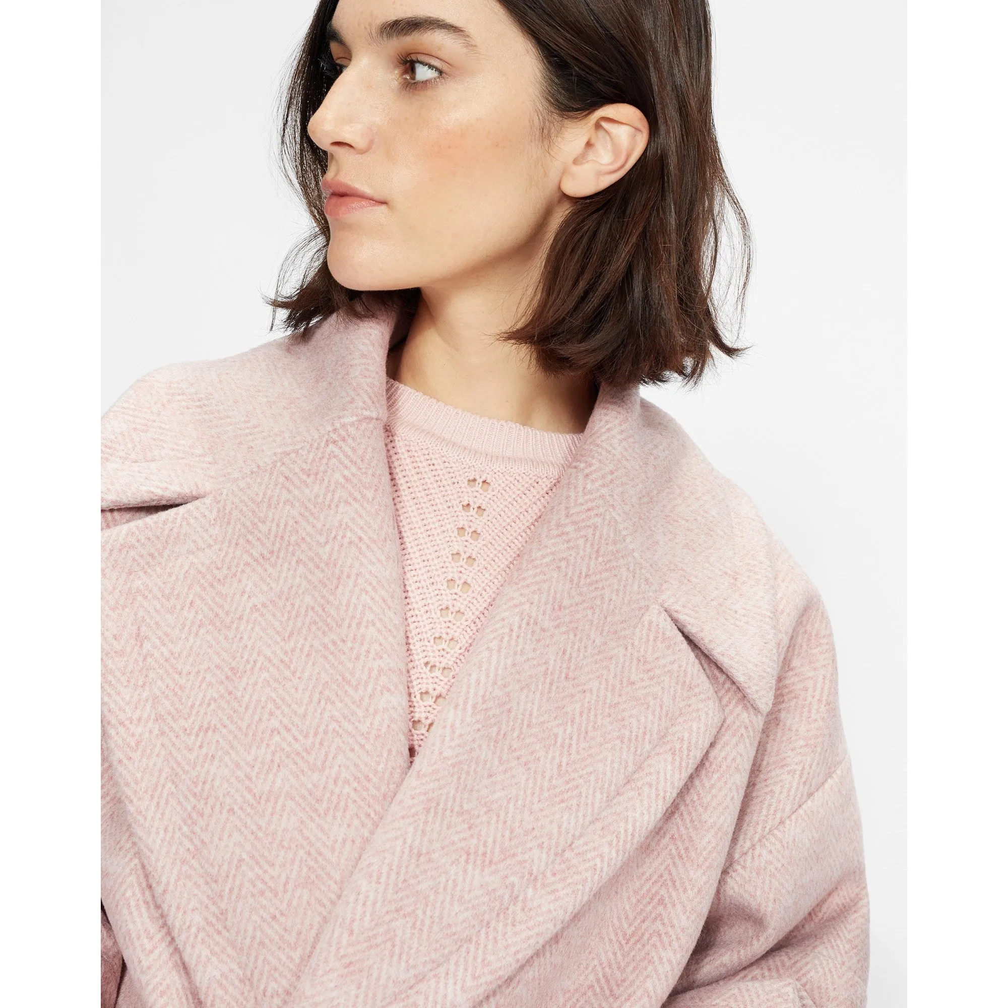 Women Wmo-Jjuliet-Oversized Cocoon Coat - Lt-Pink