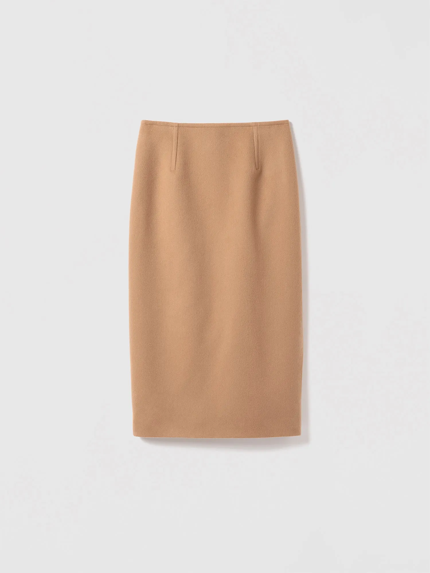 Wool cashmere wrap skirt