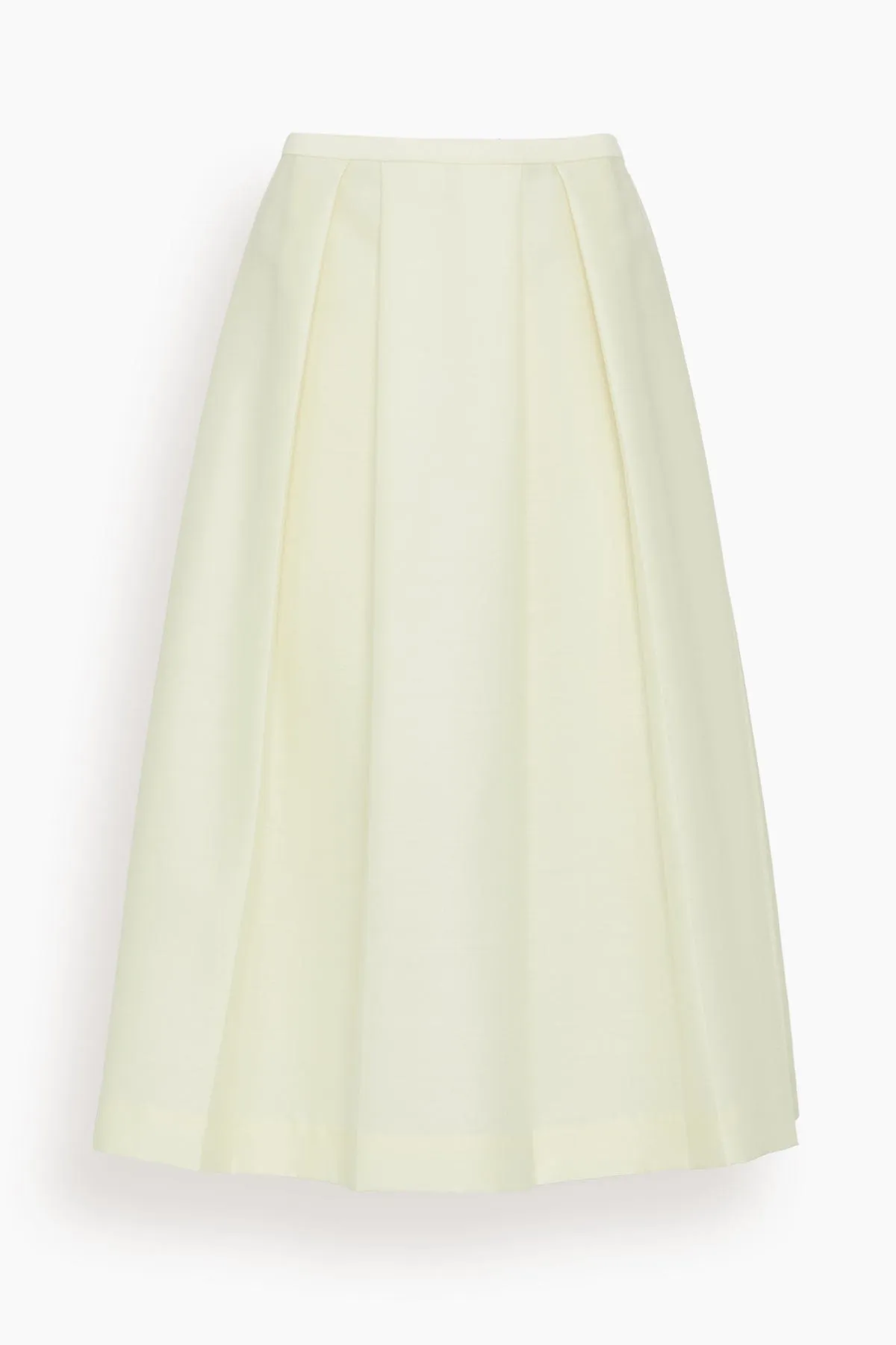 Wool Silk Twinflower Skirt in Macadamia